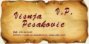 Višnja Pešaković vizit kartica
